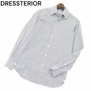 DRESSTERIOR ドレステリア 通年 ストライプ★ 長袖 シャツ Sz.37　メンズ 日本製　A4T04891_5#C