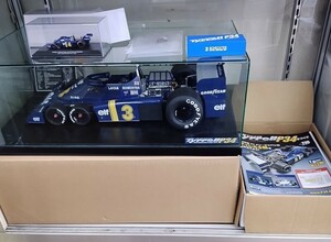 完成品/ティレル6輪 Tyrrell P34をつくる 1/8スケール アシェット/動作確認済・冊子揃・ショーケース付