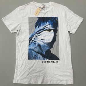 DIESEL Tシャツ 未使用 メンズ レディース 白 ホワイト XSサイズ 半袖 ディーゼル プリント REBOOT リブート