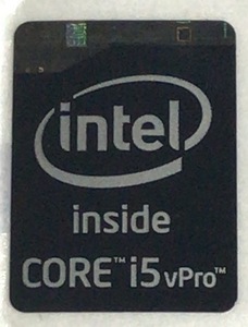 ■新品・未使用 ■10枚セット 四代目【CORE i5vPro黒】エンブレムシール【16*21㎜】送料無料・追跡サービス付き☆P040