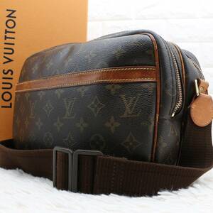 Louis Vuitton ルイヴィトン モノグラム リポーターPM ショルダーバッグ M45254 斜め掛け メンズ ヌメ革 レザー PVC ポシェット 金具