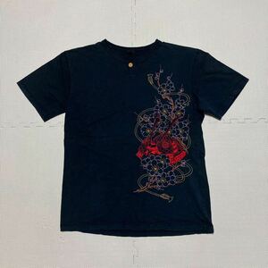 CROPPED HEADS クロップドヘッズ 花 兜刺繍 半袖 Tシャツ M