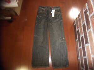 新品　女児　デニム　ジーンズ　ダメージ加工　サイズ140　ウエスト調節可　切手可　710円発送可