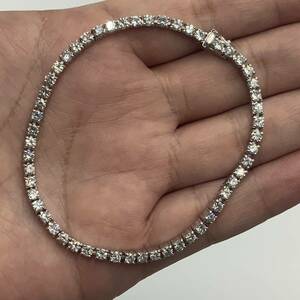 Pt850 プラチナ850 テニスブレスレット　5.05ct 約19cm 19.1g