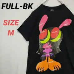 FULL-BK　フルビーケー　Tシャツ　カットソー　デカロゴ　メンズ　黒　M