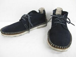 Clarks クラークス DAKIN TOP デーキン デッキ デザートブーツ 26107019 メンズ US9 靴 ネイビー ブラウン 紺 茶色 