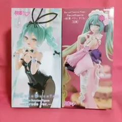 初音ミク BiCute 抹茶　パフェ　サクラ　フィギュア　桜　バニー　2体セット