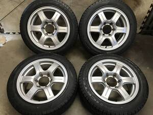 【ハイエース】215/55R17 KENDA KR36 スタッドレスタイヤ 17×7.5J+25 PCD139.7 6H アルミホイール ４本