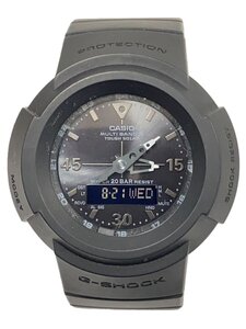 CASIO◆ソーラー腕時計/デジアナ/ラバー/BLK/BLK/AWG-M520BB-1AJF//