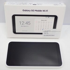 1円【美品】au /モバイルWi-Fi Galaxy 5G Mobile Wi-Fi/SCR01(W)/62