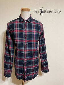 【美品】 Polo Ralph Lauren ポロラルフローレン タータンチェック柄 シャツ トップス USサイズL 長袖