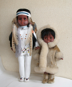 ◎リーガルトイ 民族衣装 女の子人形 ドール 2体セット カナダ製　スリープアイ 47cm 35cm REGAL TOY　札幌市 豊平区