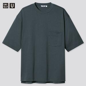 UNIQLO U オーバーサイズ クルーネック Tシャツ / XL サイズ BLUE JWA UNIQLO and JWAnderson ユニクロ