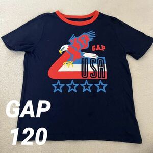 【使用少なめ】ギャップ GAP キッズkids Tシャツ 120 USAイーグル