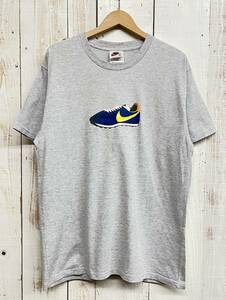 VINTAGE ヴィンテージ ＊90s～00s 白タグ ＊NIKE ナイキ 　ワッフルトレーナー WAFFLE TRAINER Tシャツ ＊M size ＊ヘザーグレー ＊古着