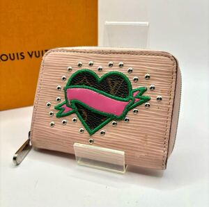 希少 LOUIS VUITTON ルイヴィトン コインパース エピ ストーリーズ コインケース レザー ピンク ロケット ジッピー モノグラム ハート LV