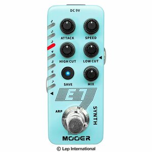 最落無し! Mooer　E7　/ a45452　ポリフォニック(和音)に対応した超小型ギターシンセ！ベースでも使用可能！　1円