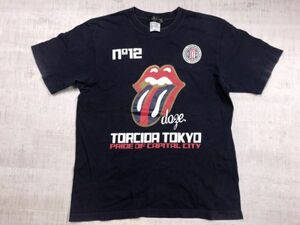 Bombonera ボンボネーラ サッカー Jリーグ FC東京 TORCIDA TOKYO サポーター 半袖Tシャツ メンズ コットン100% M 紺 THE ROLLING STONES