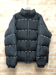 Supreme シュプリーム Logo Tape Puffy Jacket ブラック L 111380547■