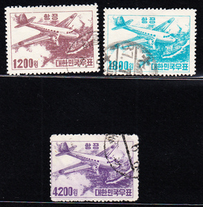 SC#6-8/韓国切手 航空切手（1952）[S577]北朝鮮