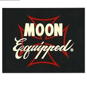 送料120円　MOON Equipped Iron Cross ステッカー　MoonEyes　ムーンアイズ RED