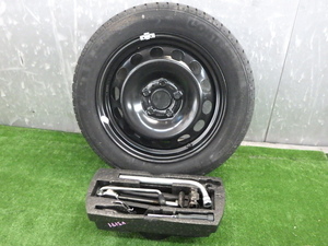 1KCAV VW ゴルフヴァリアント 205/55R16 6.5J-5H +50 2008年製 スペアタイヤ 工具セット 06-08-17-923 コンプレッサー前 スリーアール長野