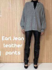 美品Earl Jean アメリカ製 アールジーン レザーパンツ 本革　P2