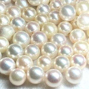 1円〜!!◯アコヤ本真珠おまとめ501ct◯j 約100.2g 約7.0-8.0mm 裸石 宝石 jewelry pearl パール 真珠 あこや 片穴 両穴 w2 マ40