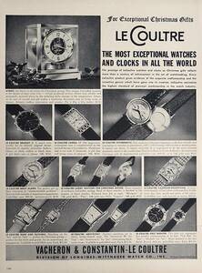 稀少・時計広告！1950年代ジャガー・ルクルト 時計広告/Le Coultre Watches/W