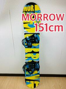 MORROW スノーボード　板 151cm ビンディング付き　スノボ #544476