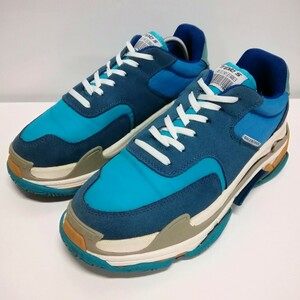 BALENCIAGA バレンシアガ スニーカー シューズ 靴 25cm Triple s トリプルソール ターコイズブルー NY TURQUOISE 506346