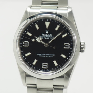 【中古】ROLEX エクスプローラー1 自動巻き SS ブラック文字盤 Z番 114270