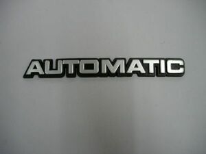 エンブレム 書き GM Chevrolet シボレー Automatic オートマチック ビンテージ リア フード メッキ ブラック 黒 クラシック ヴィンテージ