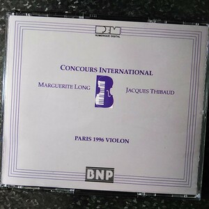 g（REM 2CD）ロン=ティボー 国際コンクール　ヴァイオリン　樫本大進 1996 CONCOURS INTERNATIONAL LONG THIBAUD Kashimoto Barati