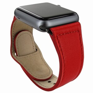 Piel Frama Apple Watch バンド 高級 本革 レザー 42mm/44mm/45mm ベルト 交換 ストラップ 互換 アップルウォッチ レッド U733R-B