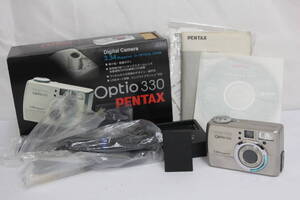 【返品保証】 【元箱付き】ペンタックス Pentax Optio 330 バッテリー チャージャー付き コンパクトデジタルカメラ v6544