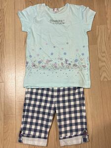 上下セット ハーフパンツ 半袖Tシャツ マザウェイズ　イッカ　150 女の子　ブルー　ポケットあり　まとめ売り