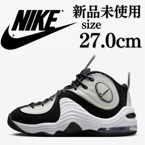 新品未使用 NIKE 27.0cm AIR PENNY II PANDA ナイキ エアペニー パンダ スニーカー シューズ ブラック ホワイト 白 黒 箱無し 人気 正規品