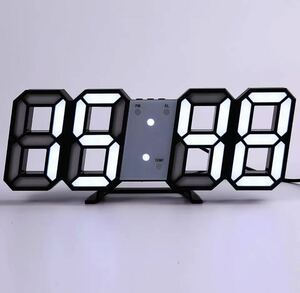 (即決) LED デジタル時計 壁掛け時計 置き時計 壁掛け 置時計 CLOCK 時計 アラーム インテリア ホワイ