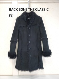  希少◆BACK BONE THE CLASSIC バックボーン クラシック 羊革 ムートンコート レザージャケット イサムカタヤマ(Sサイズ)黒 ブラック black