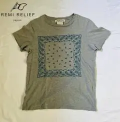 REMI RELIEF レミレリーフ 刺繍 ダメージ ペイズリー Tシャツ