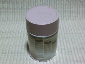 中古品　ビンテージ　保温ポット　Metal Thermos Tan Square Pattern-King Seeley 10 oz #7010