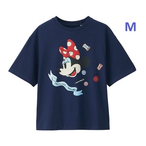 Disney ディズニー ミニー マウス オランピアルタン ユニクロ コラボ 限定 未開封 Tシャツ M ラブズ ドット グラフィック ネイビー タグ付