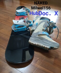 3点セット　NAKED milwel 156 Hub Doc．Xブーツ26