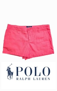 POLO RALPH LAUREN 7 8歳 ショートパンツ ピンク ロゴ付 コットン ゴルフテニスにも 数回使用 美品 通学 スポーツ 男女兼用 コットン100