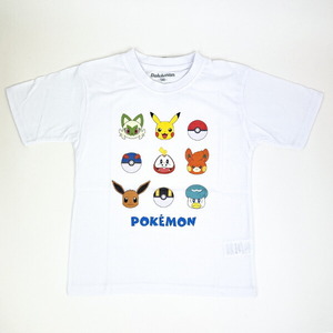 ポケットモンスター キッズ パルデアフェイス Tシャツ(ホワイト) 110cm アパレル ポケモン