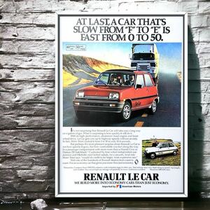 当時物!!! USA ルノー5 広告 /ポスター カタログ サンク ル・カー ルノーサンク Renault Le Car 旧車 車 ルノー4 ルーテシア ターボ サンク