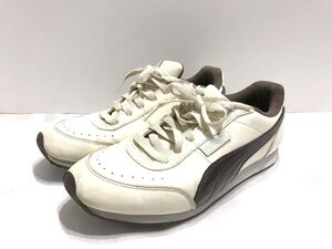 ■【YS-1】 プーマ PUMA ■ ローカット スニーカー 23cm ■ ホワイト系 × ブラウン系 【同梱可能商品】■D