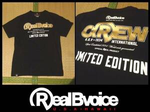 リアルビーボイス CREW　クルー　LIMITED EDITION　デカロゴ 黒 SURF Tシャツ