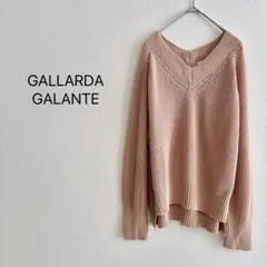 GALLARDAGALANTE 【ウール・アルパカ混】 リブ編みニット Vネック